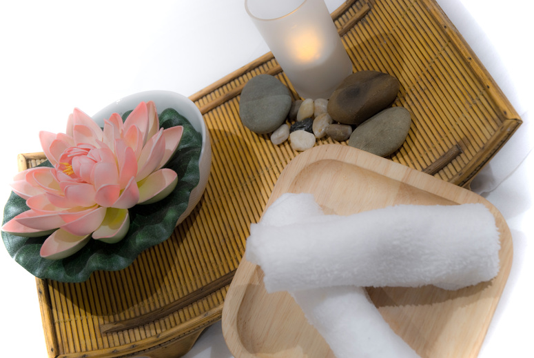 Holistic Health Spa With Lotus Flower And Healing Stones